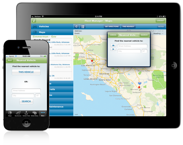 GPS Trackit mobile dashboards