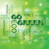 Go Green Word Cloud Green Background