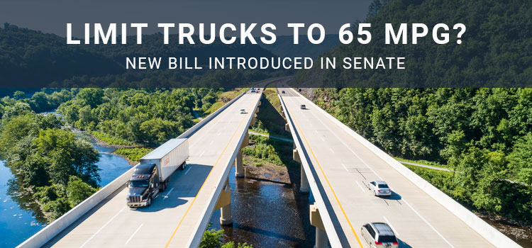 New Bill to Limit Trucks to 65 mph Introduced in Senate